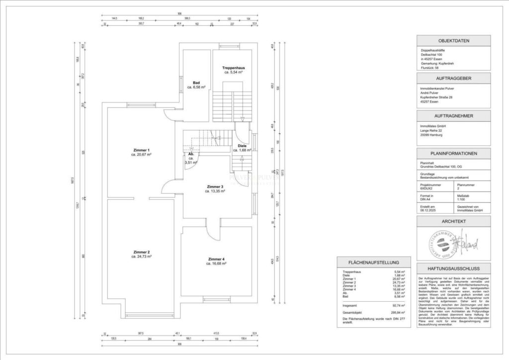 1.OG Deilbachtal 100, Essen